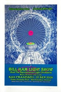 Bill Ham Light Show 40th Anniversary at Cobb's, San Francisco. Poster by David Singer